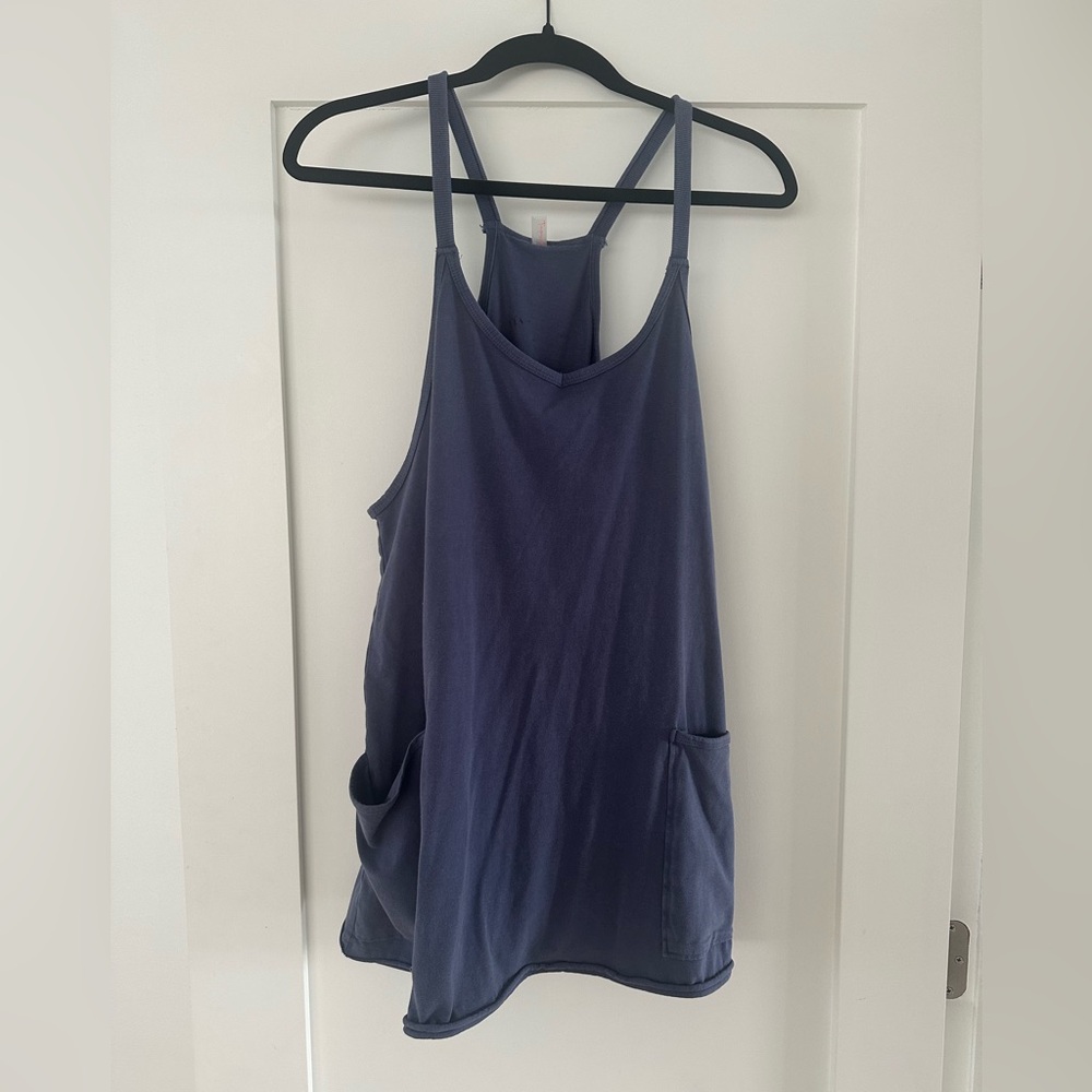 NWT Free People Movement Hot Shot Mini Dress in Blue indigo size S Never worn